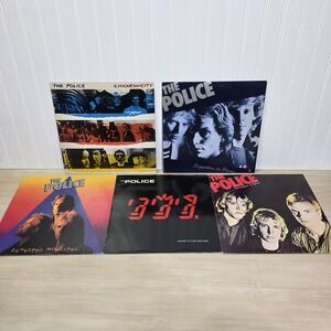 Lot of 5 The Police LP Vinyl Zenyatta, Synchronicity, Ghost, Reggatta, Outlandos